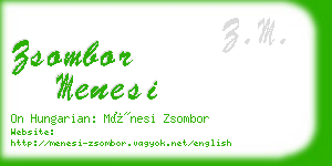 zsombor menesi business card